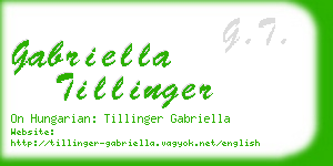 gabriella tillinger business card